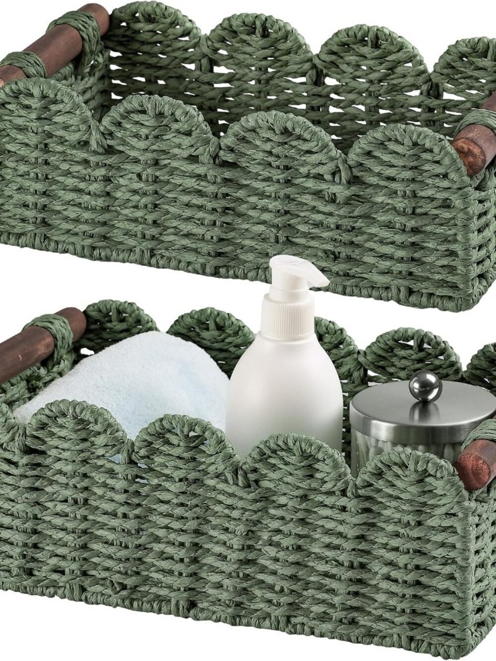 Wicker Baskets for Organizing Toilet Paper Storage Basket